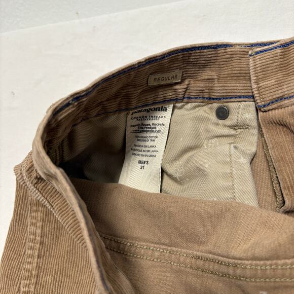 Patagonia Iron Clad Straight Fit Corduroy Pants Brown 31x27 - Picture 7 of 7